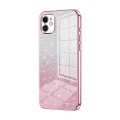 For iPhone 11 Gradient Glitter Powder Electroplated Phone Case(Pink)