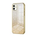 For iPhone 11 Gradient Glitter Powder Electroplated Phone Case(Gold)