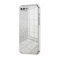 For iPhone 8 Plus / 7 Plus Gradient Glitter Powder Electroplated Phone Case(Silver)