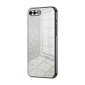 For iPhone 8 Plus / 7 Plus Gradient Glitter Powder Electroplated Phone Case(Black)