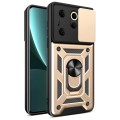 For Tecno Camon 20 Premier Sliding Camera Cover Design TPU+PC Phone Case(Gold)