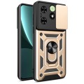 For Tecno Spark Go 2024 / Spark 20 Sliding Camera Cover Design TPU+PC Phone Case(Gold)