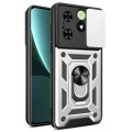 For Tecno Spark Go 2024 / Spark 20 Sliding Camera Cover Design TPU+PC Phone Case(Silver)