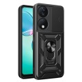 For Honor X7b Sliding Camera Cover Design TPU+PC Phone Case(Black)