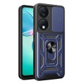 For Honor X7b Sliding Camera Cover Design TPU+PC Phone Case(Blue)