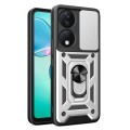 For Honor X7b Sliding Camera Cover Design TPU+PC Phone Case(Silver)