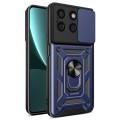 For Honor X8b Sliding Camera Cover Design TPU+PC Phone Case(Blue)
