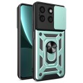 For Honor X8b Sliding Camera Cover Design TPU+PC Phone Case(Green)