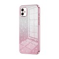 For Samsung Galaxy A05 Gradient Glitter Powder Electroplated Phone Case(Pink)