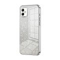 For Samsung Galaxy A05 Gradient Glitter Powder Electroplated Phone Case(Silver)