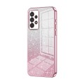 For Samsung Galaxy A13 4G Gradient Glitter Powder Electroplated Phone Case(Pink)