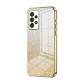 For Samsung Galaxy A13 4G Gradient Glitter Powder Electroplated Phone Case(Gold)