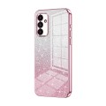 For Samsung Galaxy A13 5G / A04s Gradient Glitter Powder Electroplated Phone Case(Pink)