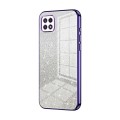 For Samsung Galaxy A22 5G / A22s Gradient Glitter Powder Electroplated Phone Case(Purple)