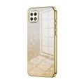 For Samsung Galaxy A22 5G / A22s Gradient Glitter Powder Electroplated Phone Case(Gold)