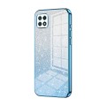 For Samsung Galaxy A22 5G / A22s Gradient Glitter Powder Electroplated Phone Case(Blue)