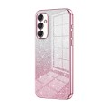 For Samsung Galaxy A24 4G Gradient Glitter Powder Electroplated Phone Case(Pink)
