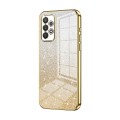 For Samsung Galaxy A32 4G Gradient Glitter Powder Electroplated Phone Case(Gold)