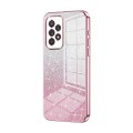 For Samsung Galaxy A33 5G Gradient Glitter Powder Electroplated Phone Case(Pink)