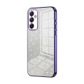 For Samsung Galaxy A34 5G Gradient Glitter Powder Electroplated Phone Case(Purple)