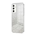 For Samsung Galaxy A34 5G Gradient Glitter Powder Electroplated Phone Case(Transparent)
