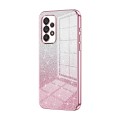 For Samsung Galaxy A53 5G Gradient Glitter Powder Electroplated Phone Case(Pink)