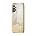 For Samsung Galaxy A53 5G Gradient Glitter Powder Electroplated Phone Case(Gold)