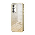 For Samsung Galaxy A54 5G Gradient Glitter Powder Electroplated Phone Case(Gold)