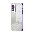 For Samsung Galaxy A82 5G Gradient Glitter Powder Electroplated Phone Case(Purple)