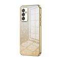 For Samsung Galaxy A82 5G Gradient Glitter Powder Electroplated Phone Case(Gold)