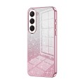 For Samsung Galaxy S23 5G Gradient Glitter Powder Electroplated Phone Case(Pink)