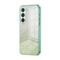 For Samsung Galaxy S23 5G Gradient Glitter Powder Electroplated Phone Case(Green)