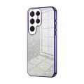 For Samsung Galaxy S23 Ultra 5G Gradient Glitter Powder Electroplated Phone Case(Purple)