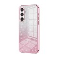 For Samsung Galaxy S23 FE 5G Gradient Glitter Powder Electroplated Phone Case(Pink)