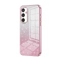 For Samsung Galaxy S24 5G Gradient Glitter Powder Electroplated Phone Case(Pink)