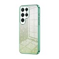 For Samsung Galaxy S24 Ultra 5G Gradient Glitter Powder Electroplated Phone Case(Green)