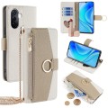 For Huawei nova Y70 Plus / Y70 4G Crossbody Litchi Texture Leather Phone Case(White)
