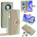 For Huawei nova Y90 4G Crossbody Litchi Texture Leather Phone Case(Green)