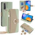 For Huawei P Smart 2021 Crossbody Litchi Texture Leather Phone Case(Green)
