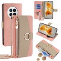 For Huawei Mate 50 Crossbody Litchi Texture Leather Phone Case(Pink)