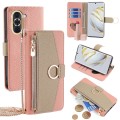 For Huawei nova 10 Crossbody Litchi Texture Leather Phone Case(Pink)