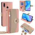 For Huawei P Smart Z / Enjoy 10 Plus Crossbody Litchi Texture Leather Phone Case(Pink)