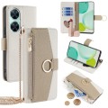 For Huawei Enjoy 60 Pro/Nova 11i/Maimang 20 Crossbody Litchi Texture Leather Phone Case(White)