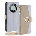 For Huawei Mate 60 Crossbody Litchi Texture Leather Phone Case(Blue)