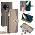 For OnePlus 11 Crossbody Litchi Texture Leather Phone Case(Grey)