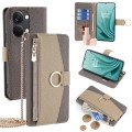 For OnePlus Ace 2V 5G Crossbody Litchi Texture Leather Phone Case(Grey)