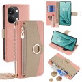 For OnePlus Ace 2V 5G Crossbody Litchi Texture Leather Phone Case(Pink)