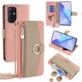 For OnePlus 9 Crossbody Litchi Texture Leather Phone Case(Pink)