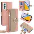 For OnePlus Nord 2 5G Crossbody Litchi Texture Leather Phone Case(Pink)