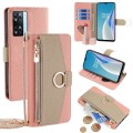 For OnePlus Nord N20 SE Crossbody Litchi Texture Leather Phone Case(Pink)
